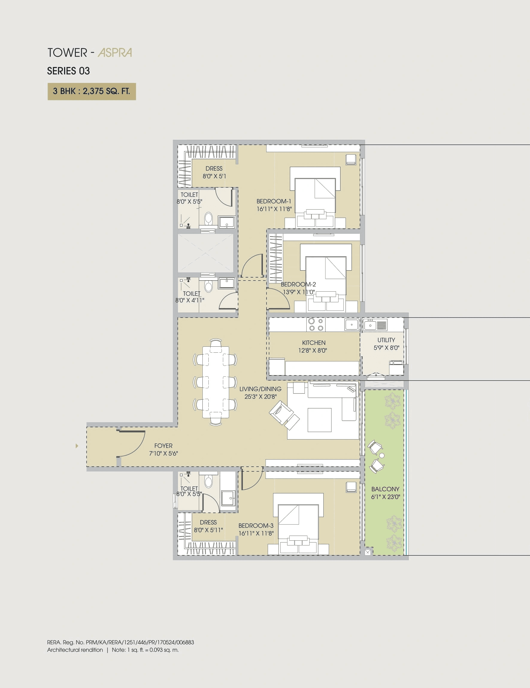 Unit plan - 1662 sq.ft.