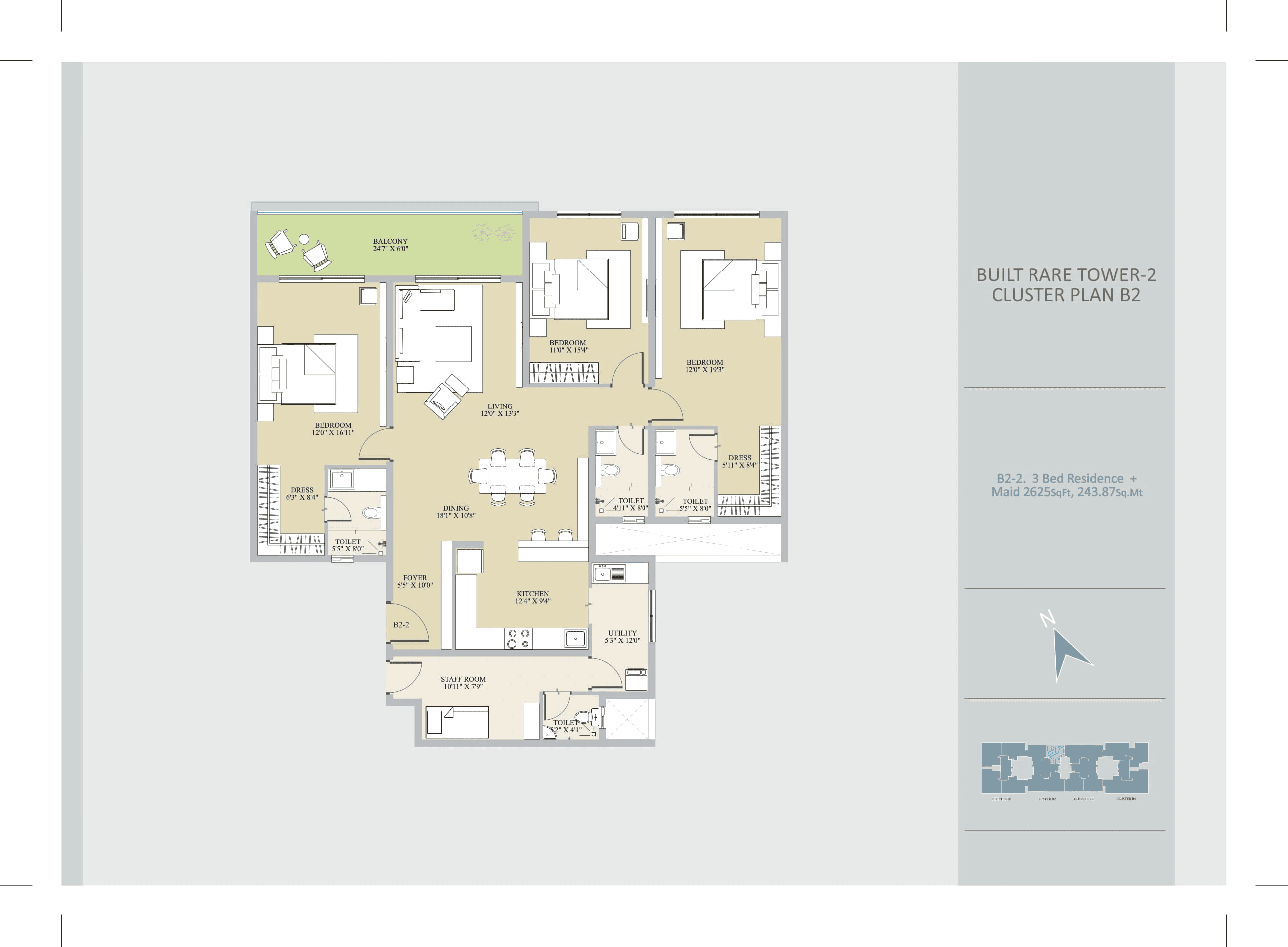 Unit plan - 1837 sq.ft.