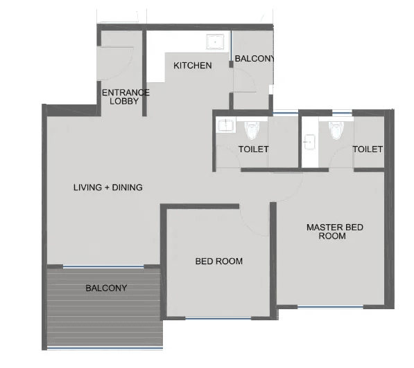 Unit plan - 766 sq.ft.