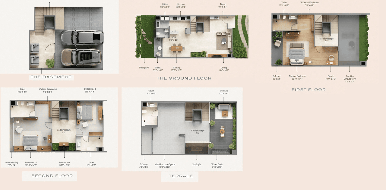 The Roots Unit plan - 2640 sq.ft.