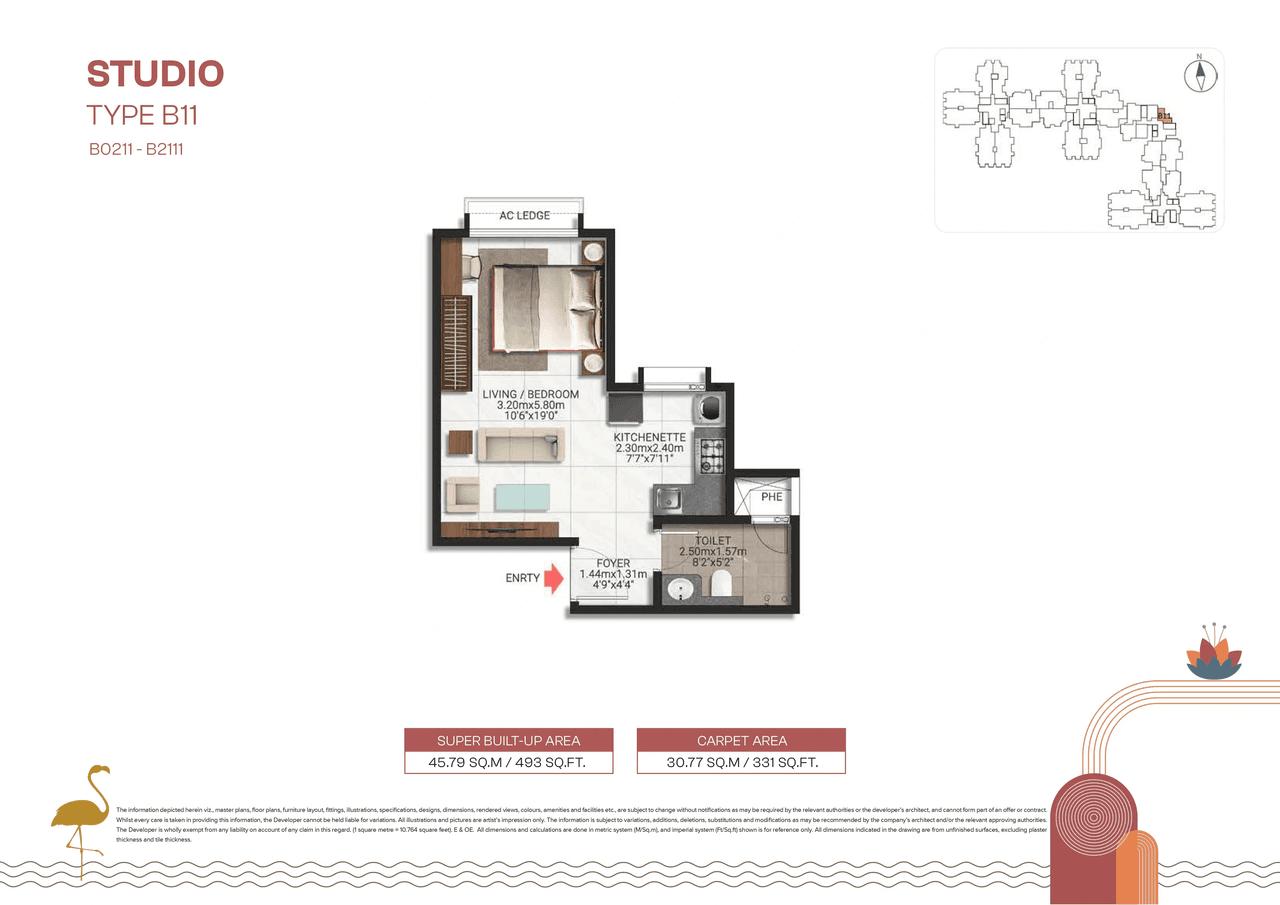 Brigade Lakecrest Unit plan - 331 sq.ft.