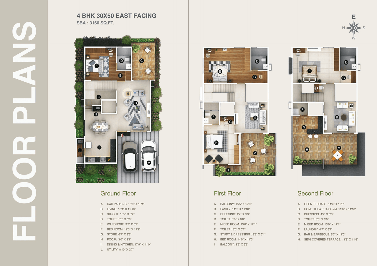 Nexon Travenza Unit plan - 1500 sq.ft.
