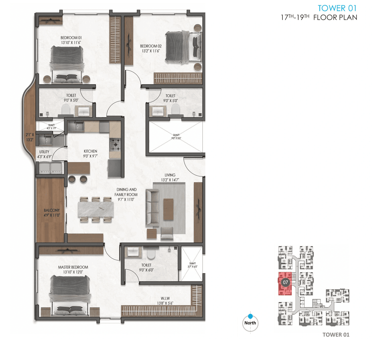 Mana Verdant Terraces Unit plan - 1267 sq.ft.