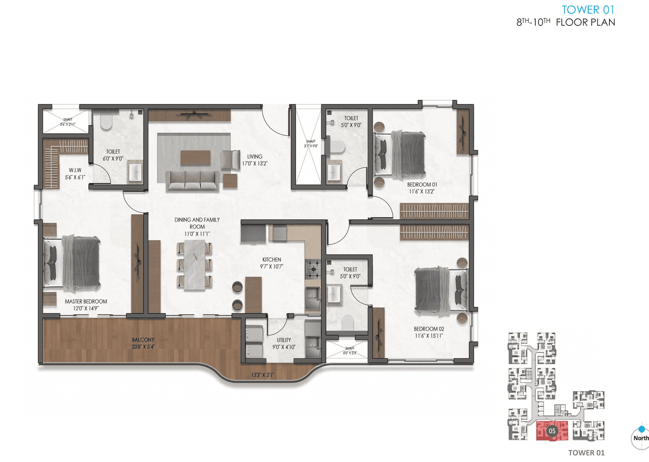 Mana Verdant Terraces Unit plan - 1397 sq.ft.