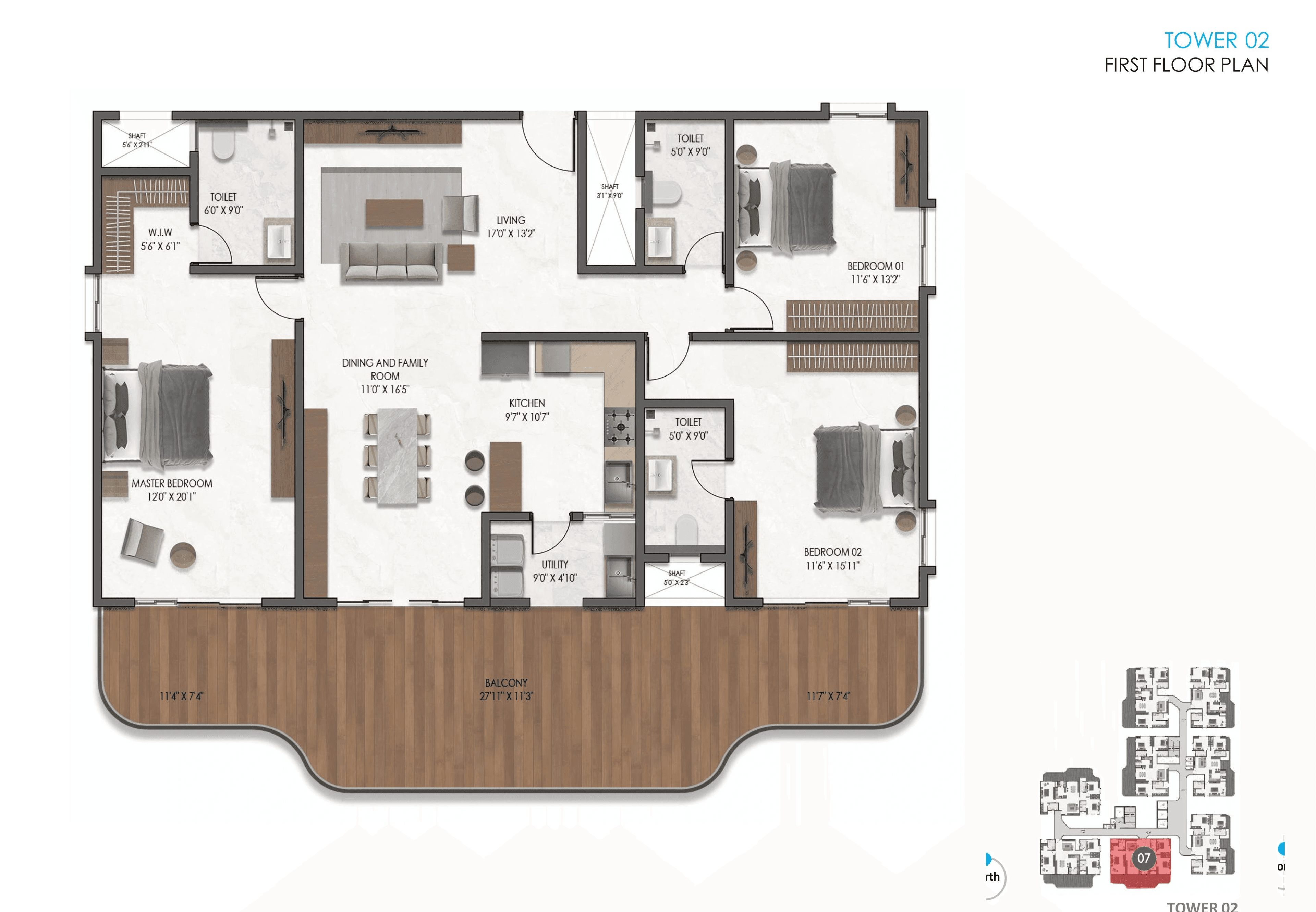 Unit plan - 1755 sq.ft.