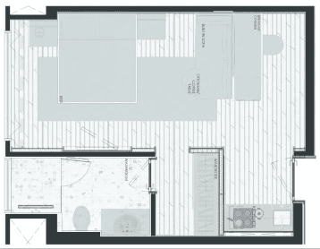 Orchid Parc Unit plan - 350 sq.ft.