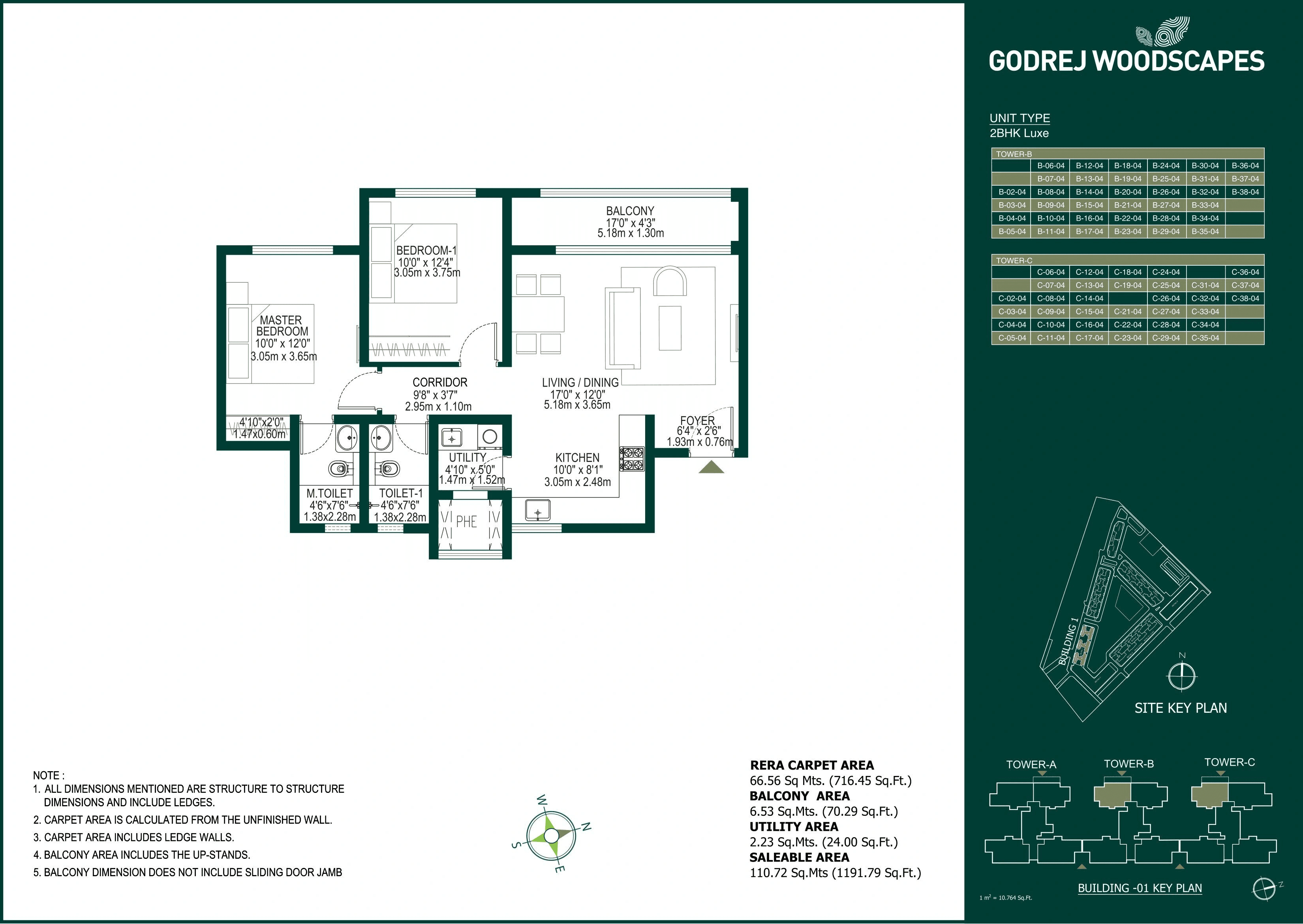 Unit plan - 716 sq.ft.