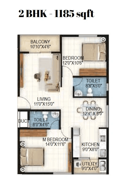 SSVR Niyaara Unit plan - 780 sq.ft.