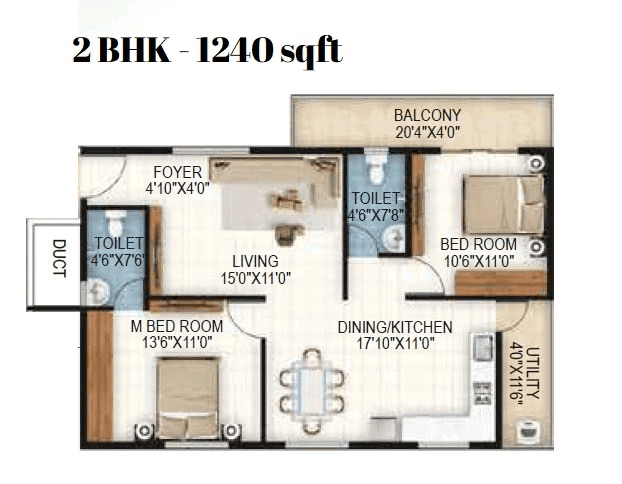 SSVR Niyaara Unit plan - 750 sq.ft.