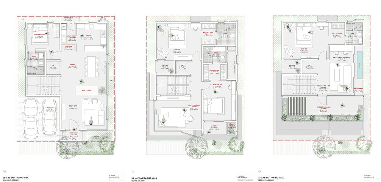 Merusri Antelopes Unit plan - 1575 sq.ft.