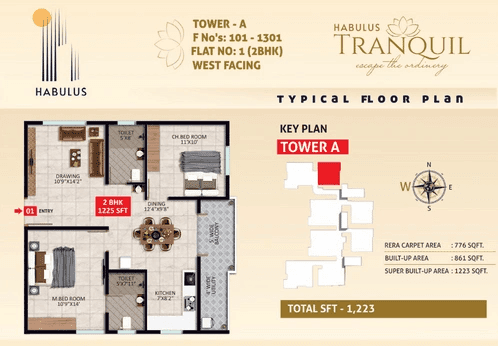 Unit plan - 782 sq.ft.