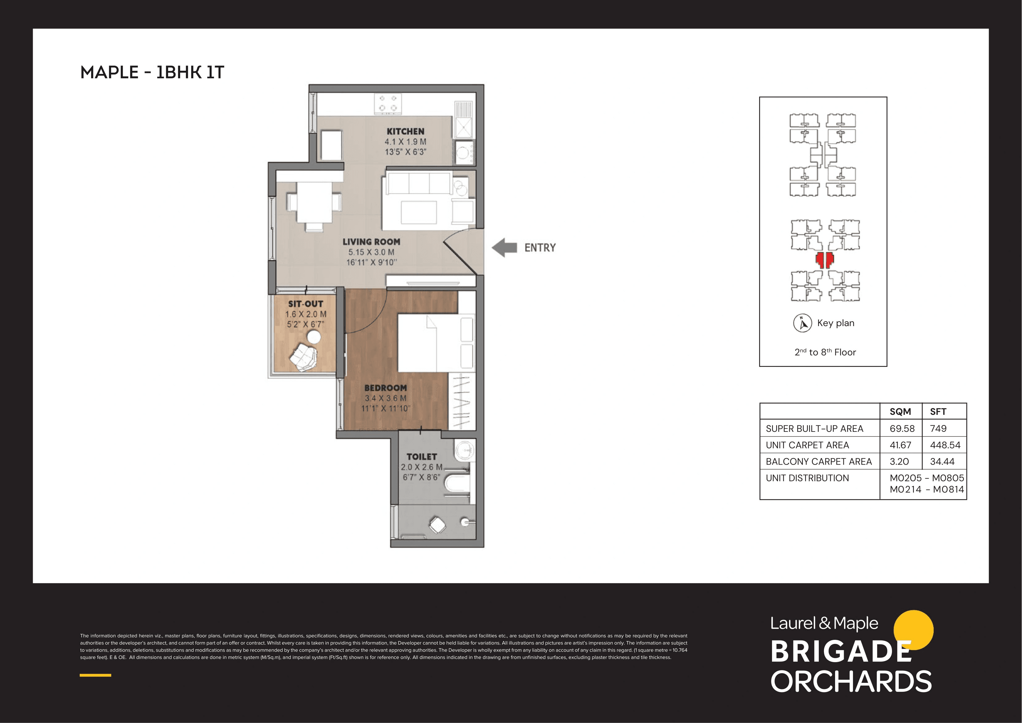 Unit plan - 487 sq.ft.