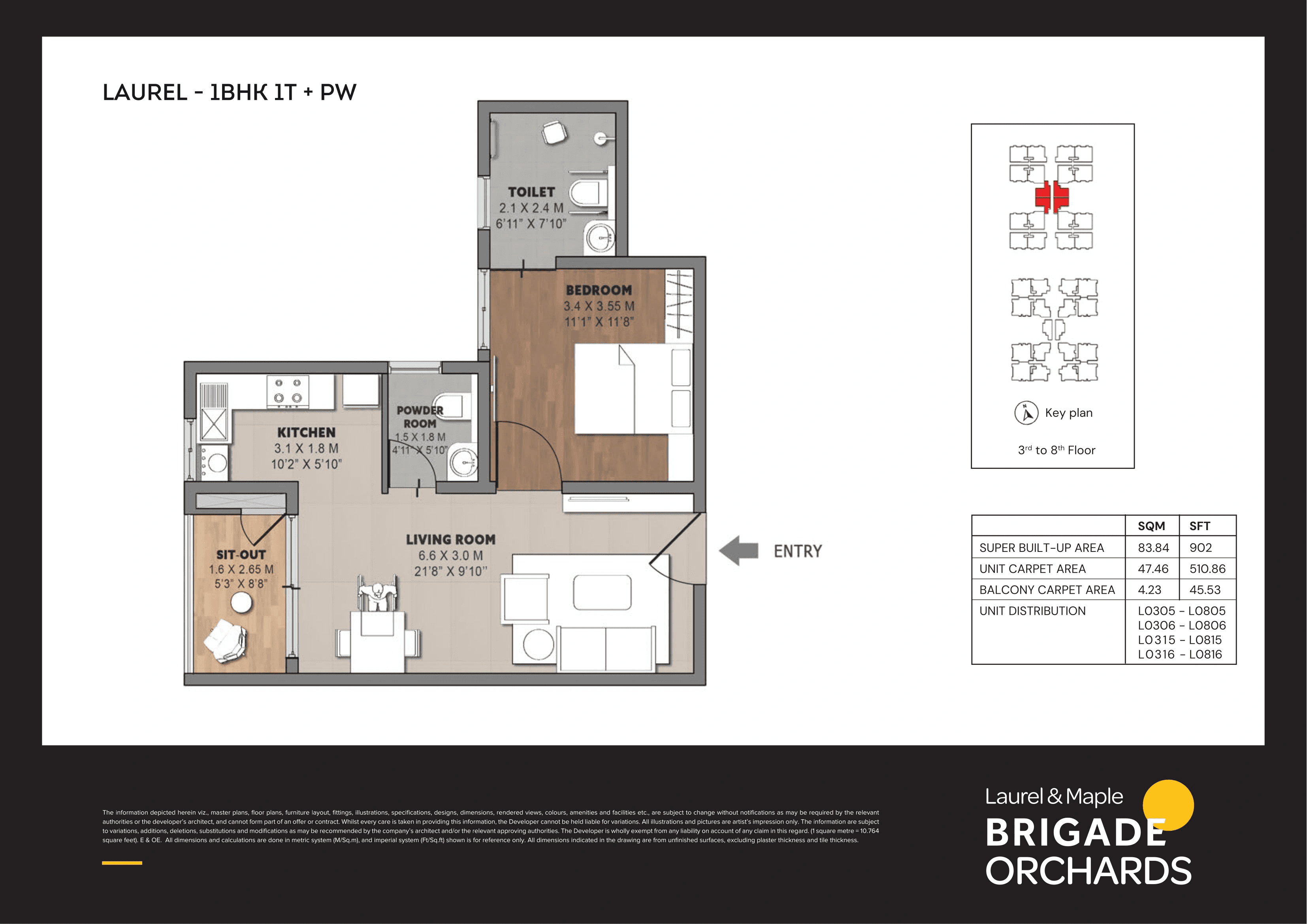 Unit plan - 586 sq.ft.
