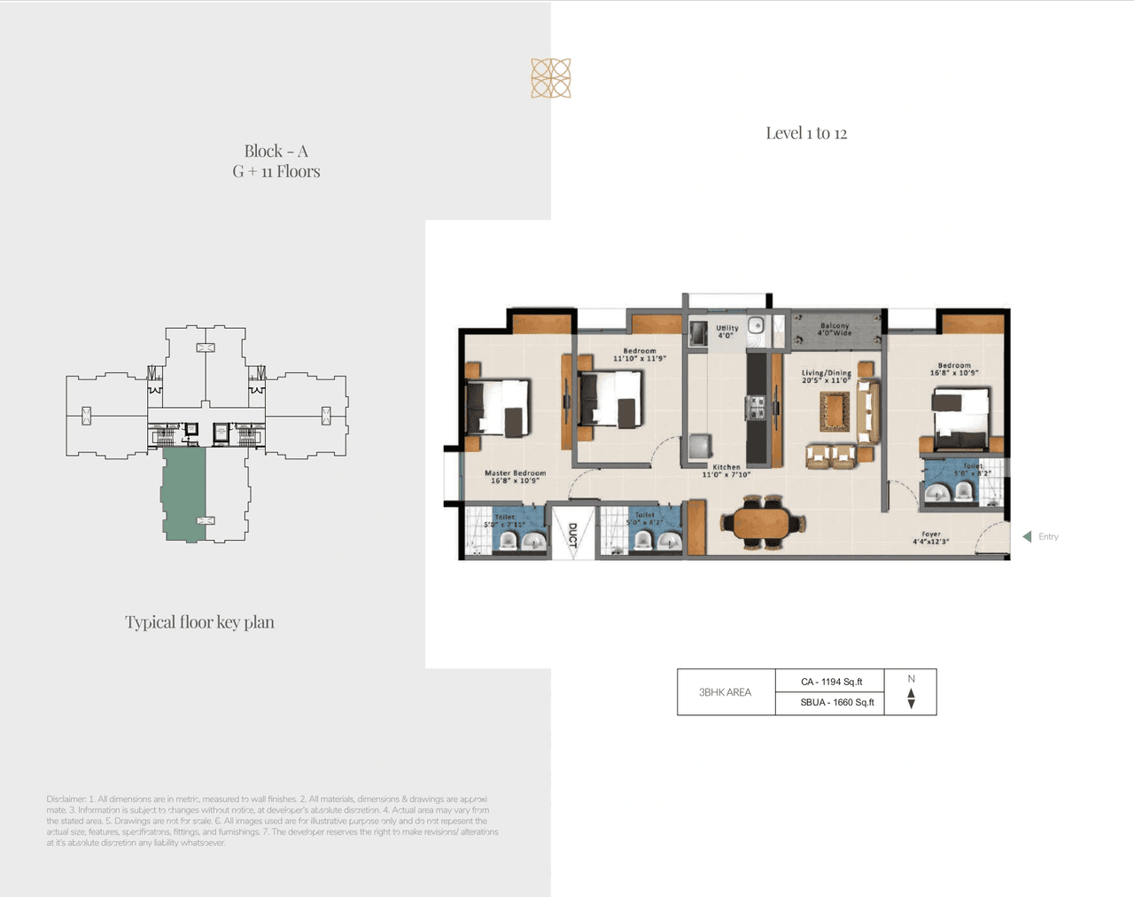 Gopalan Florenza Unit plan - 917 sq.ft.