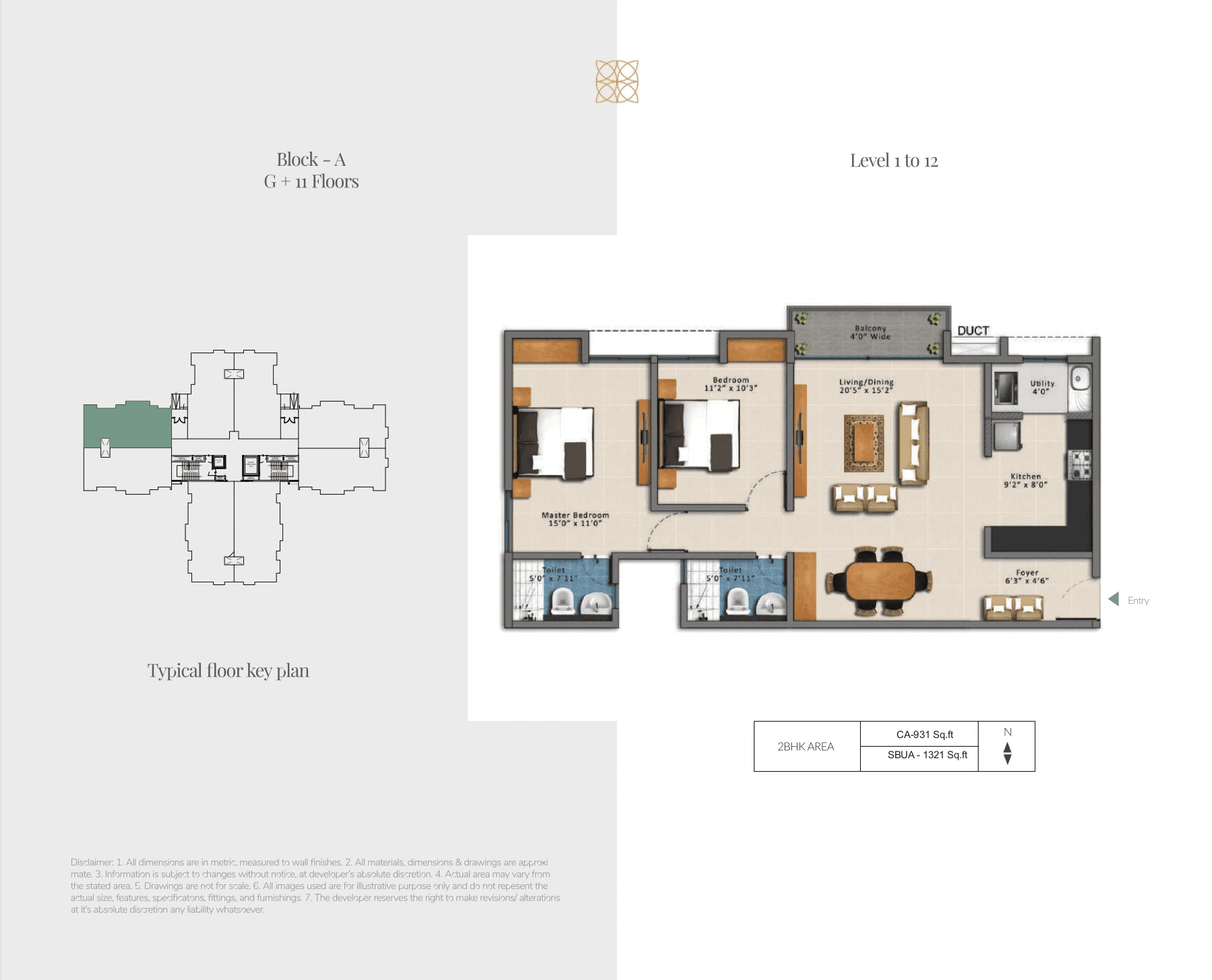 Unit plan - 924 sq.ft.