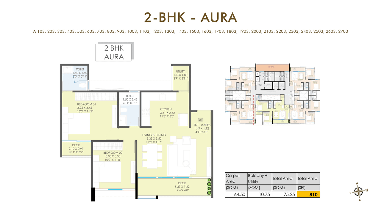 Esbee Keep Calm Unit plan - 810 sq.ft.