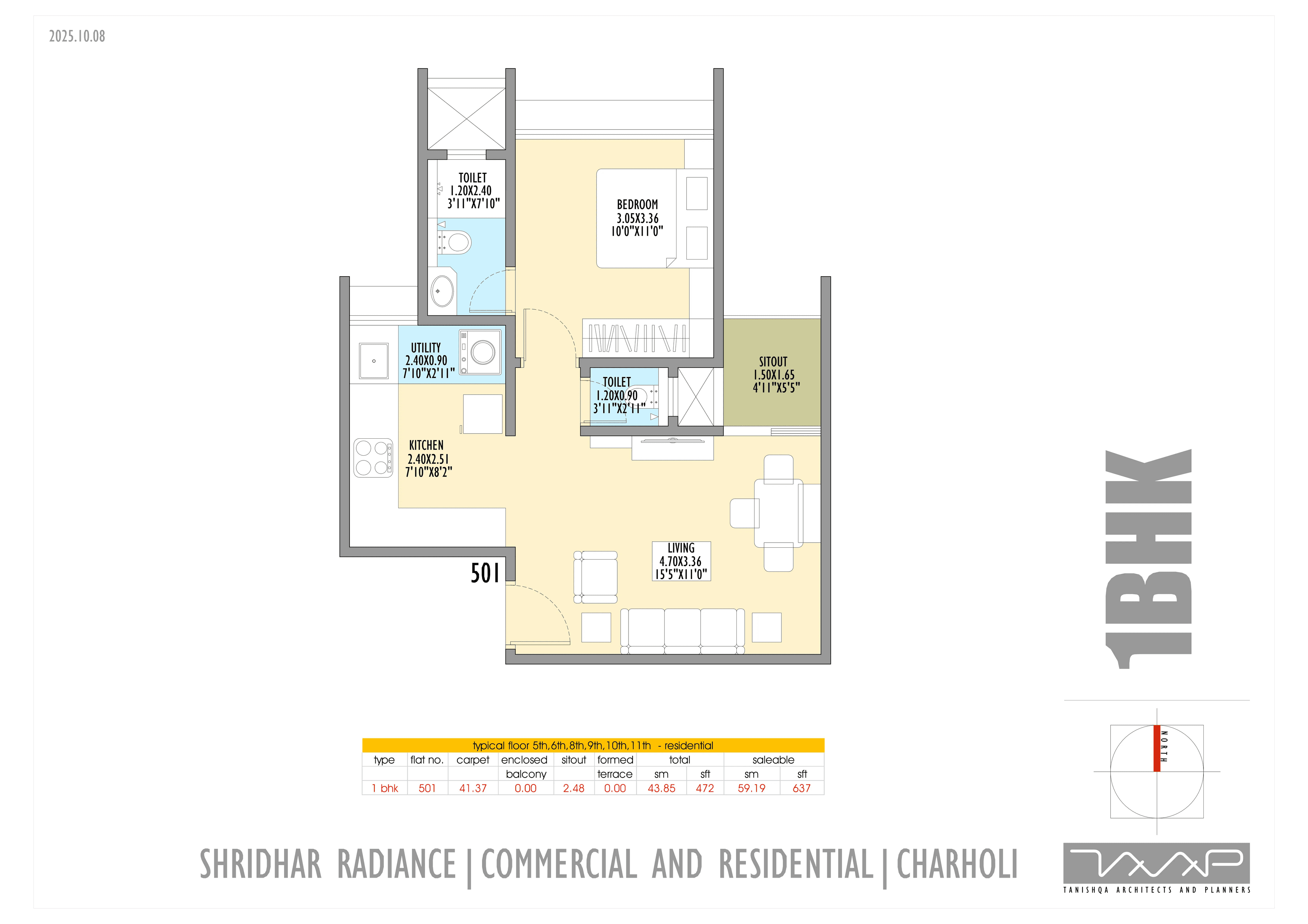 Unit plan - 472 sq.ft.