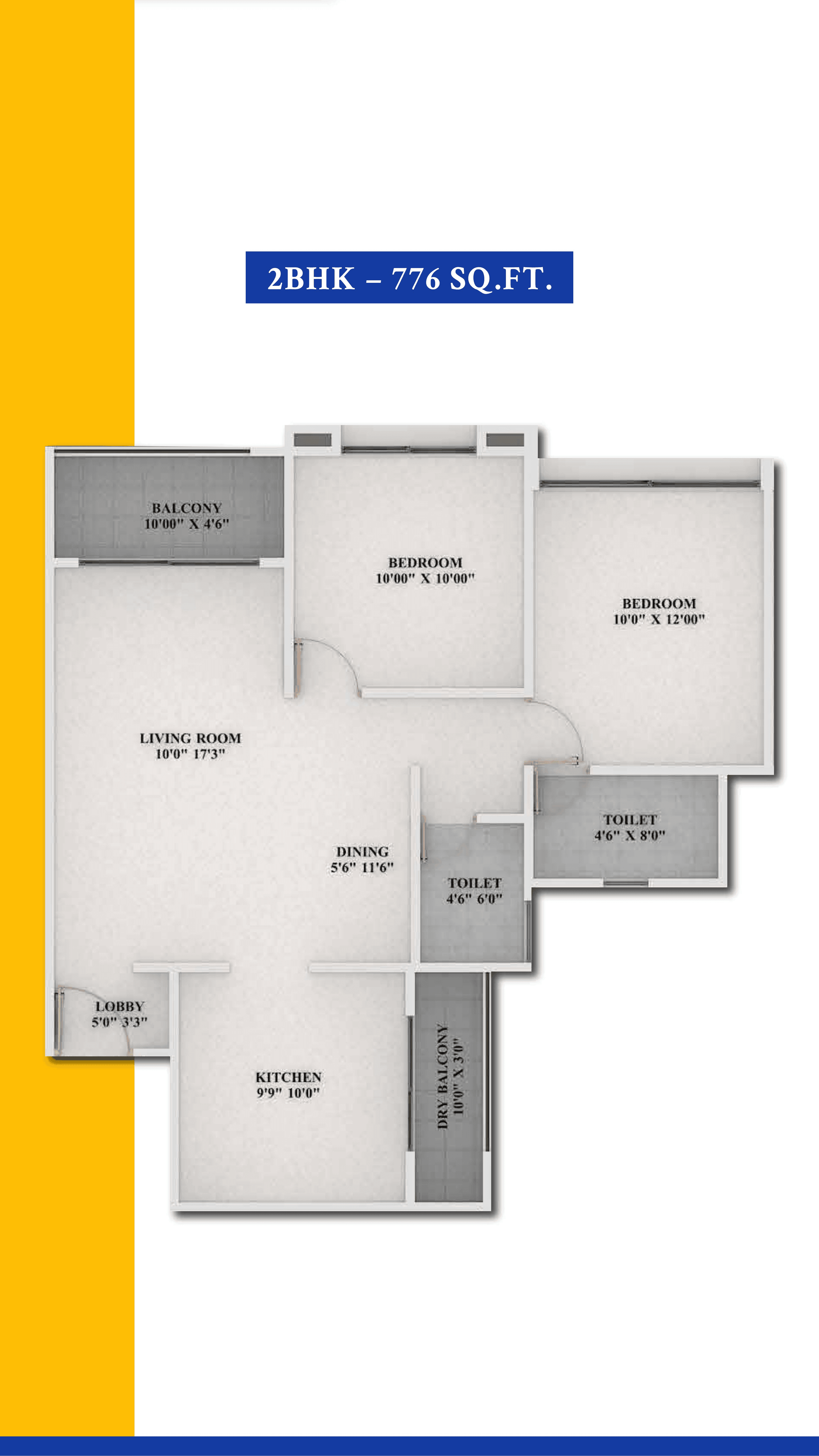 Unit plan - 776 sq.ft.