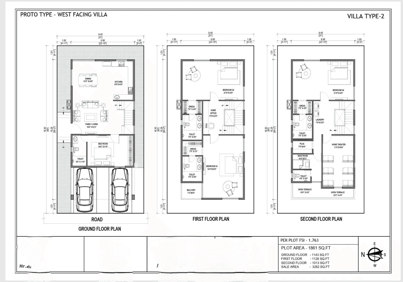 Unit plan - 2300 sq.ft.