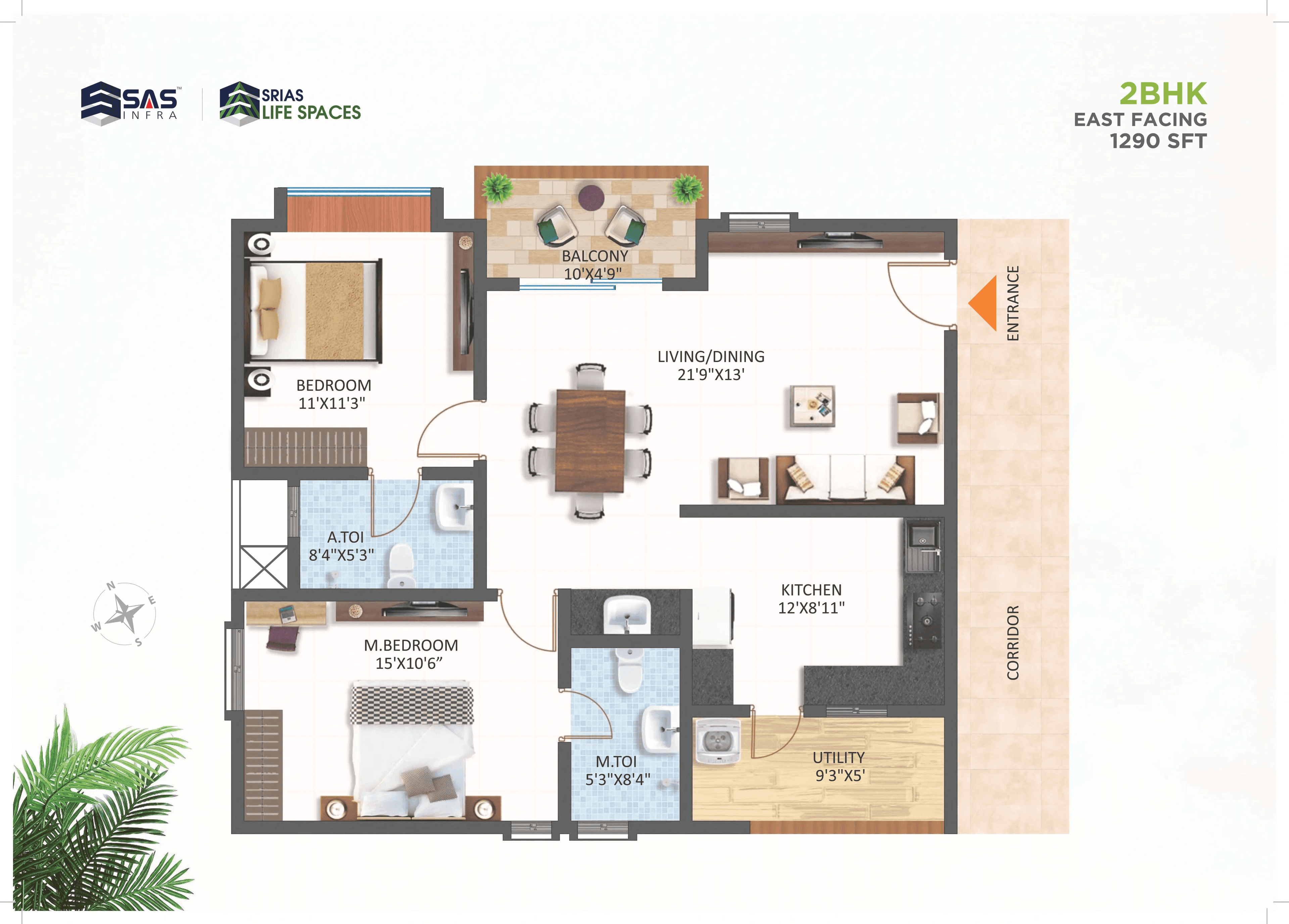 Unit plan - 928 sq.ft.