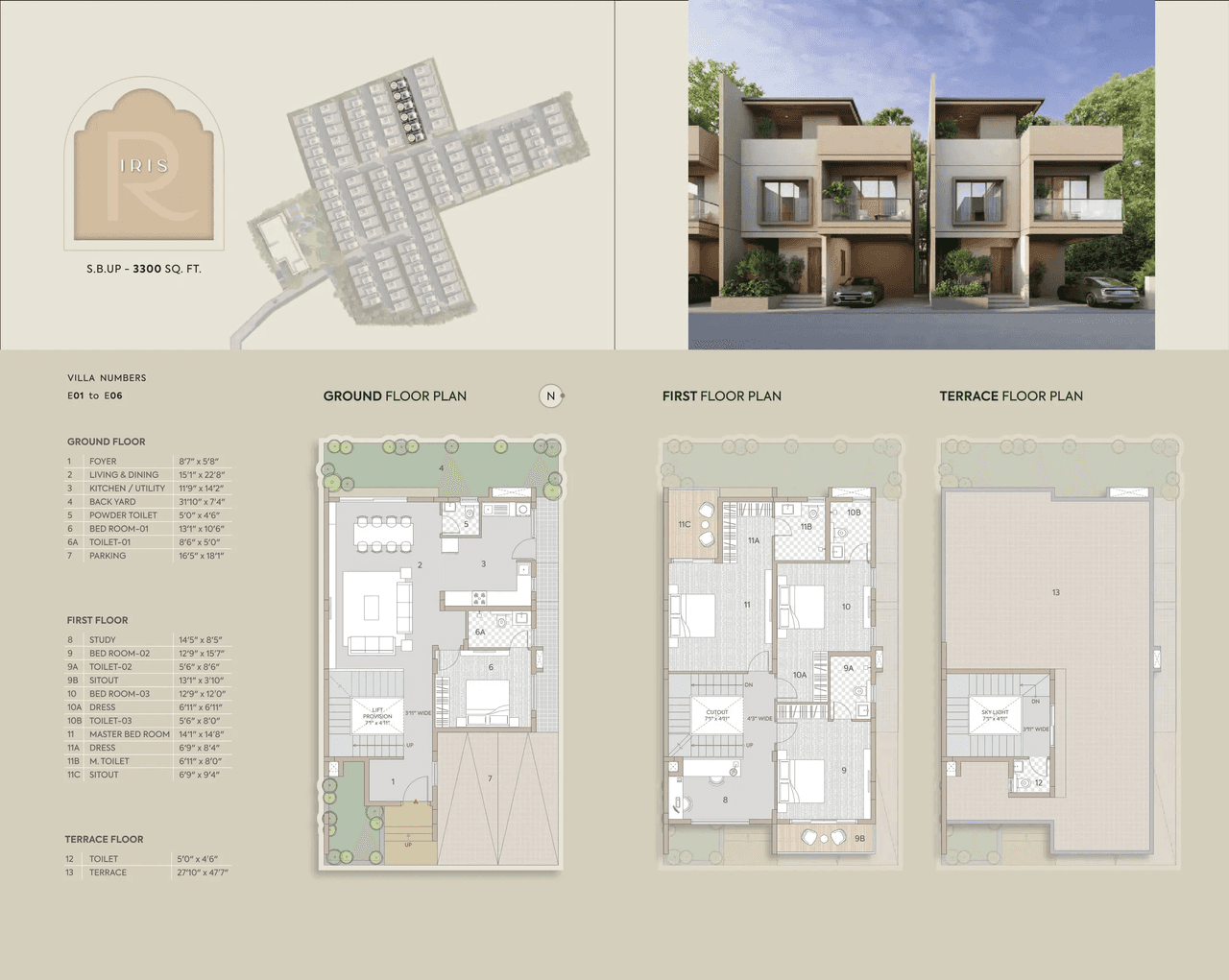 Goyal&Co Riviera Glade Unit plan - 1823 sq.ft.