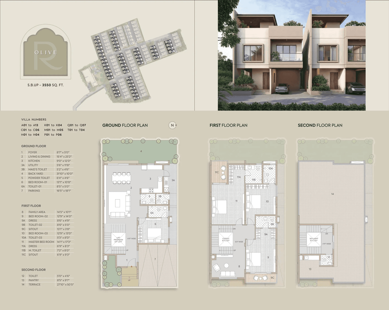 Goyal&Co Riviera Glade Unit plan - 1999 sq.ft.