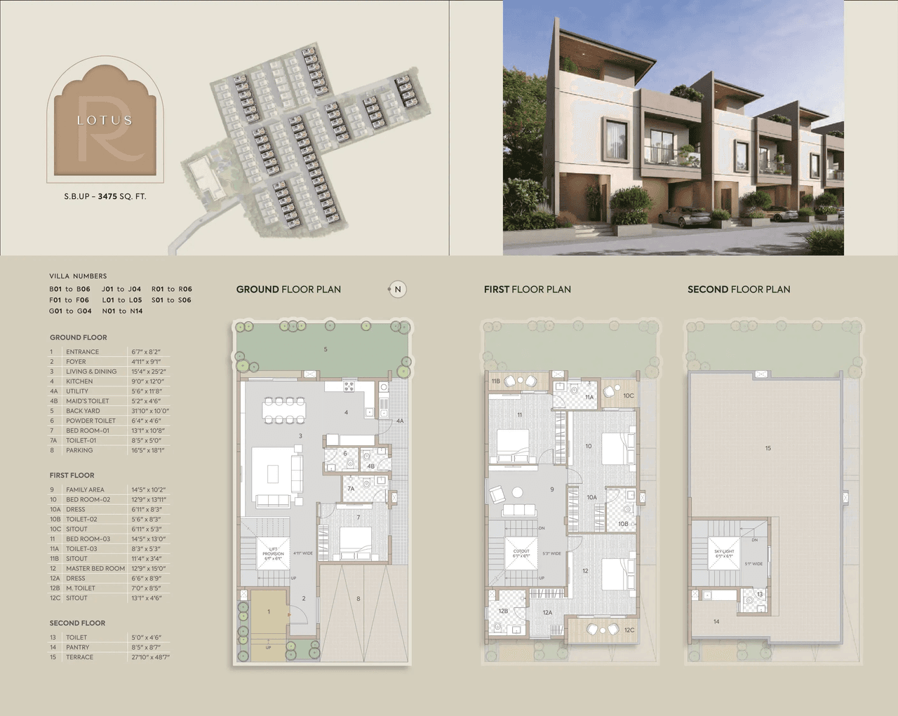 Goyal&Co Yelahanka Unit plan - 1999 sq.ft.