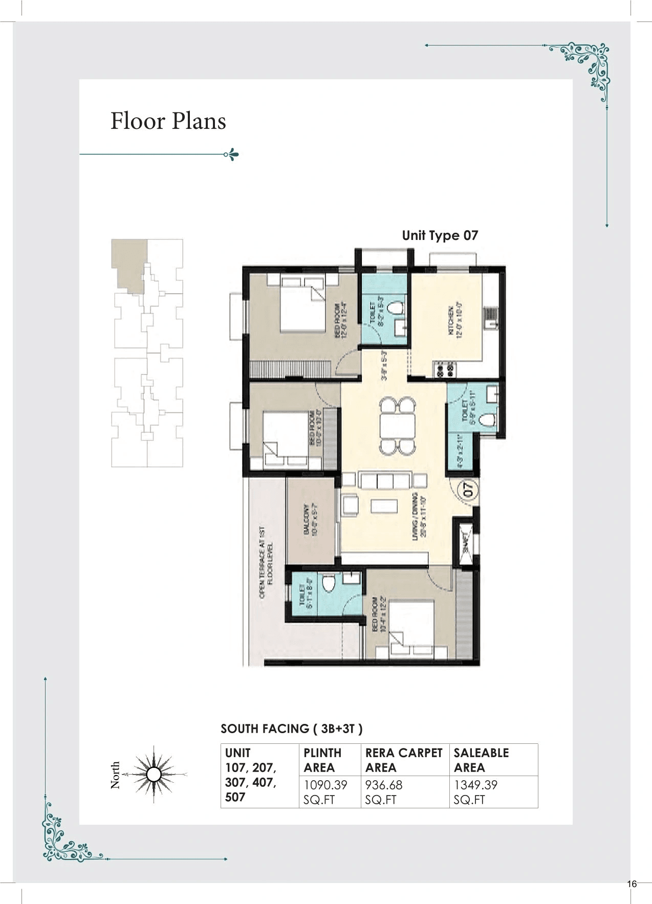 BBCL Eshana Unit plan - 936 sq.ft.
