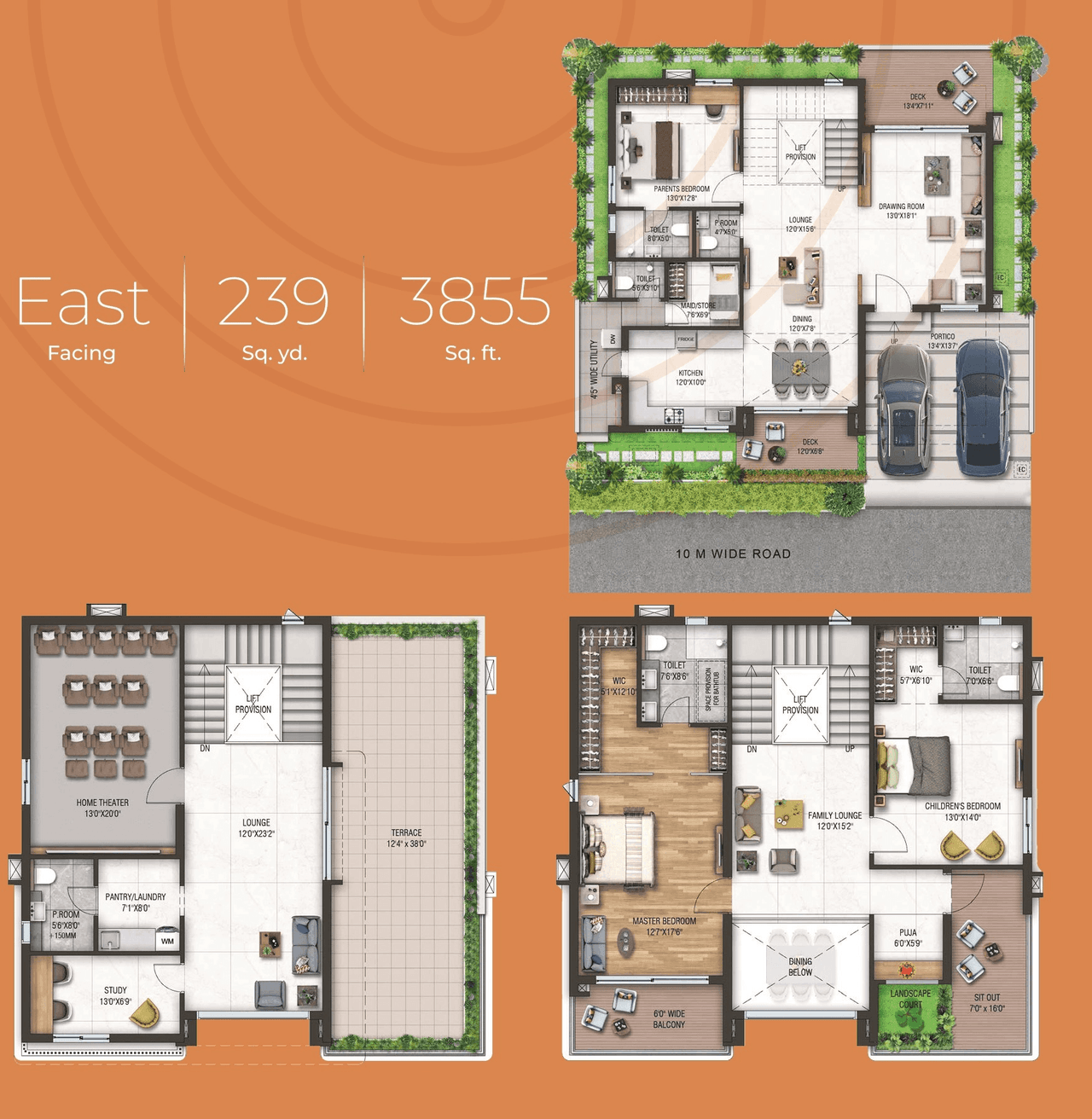 GHR Trivana Unit plan - 2699 sq.ft.