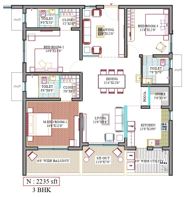 Neo by Yula Globus Unit plan - 1564 sq.ft.
