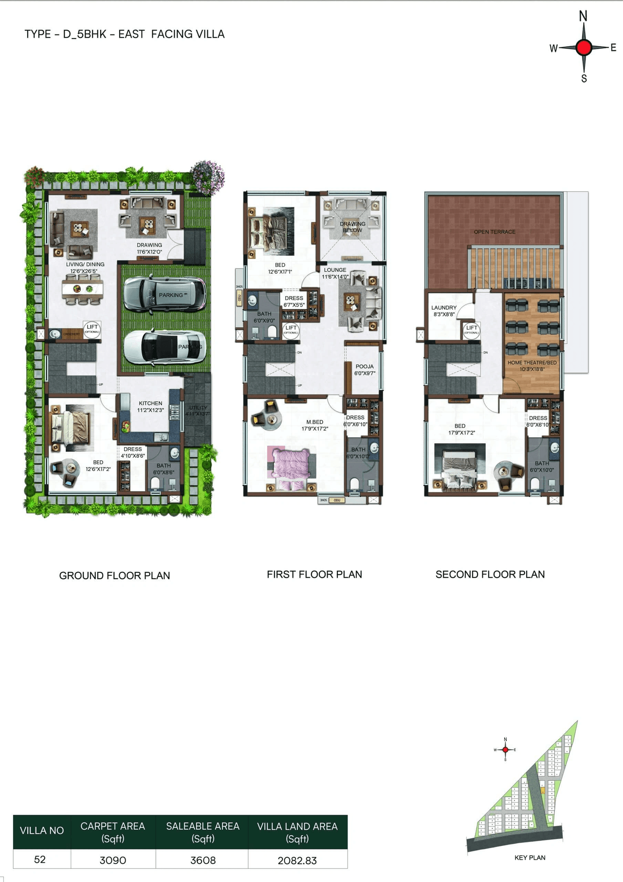 Casagrand Belair Unit plan - 3090 sq.ft.