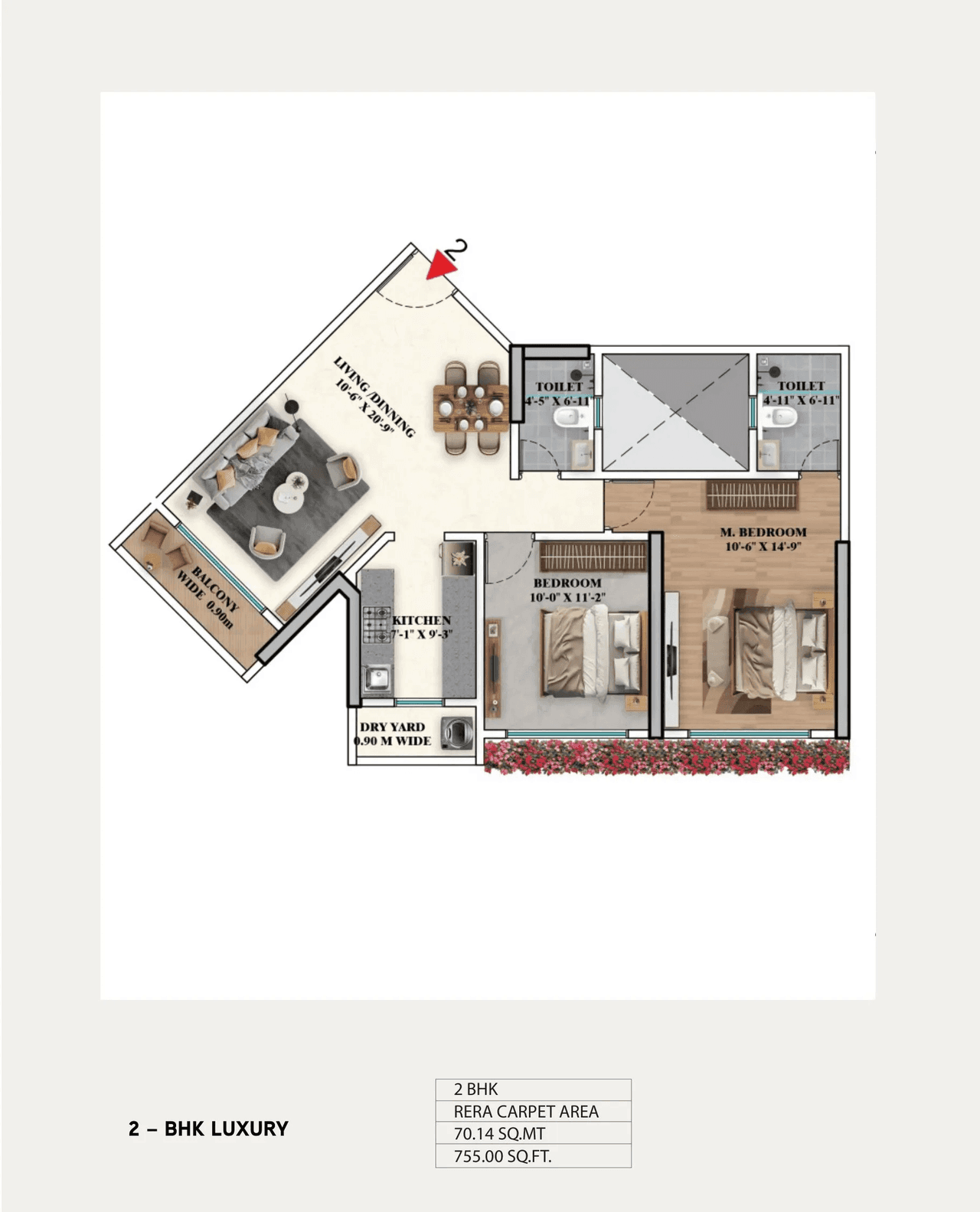 BC Corp Avita Unit plan - 755 sq.ft.