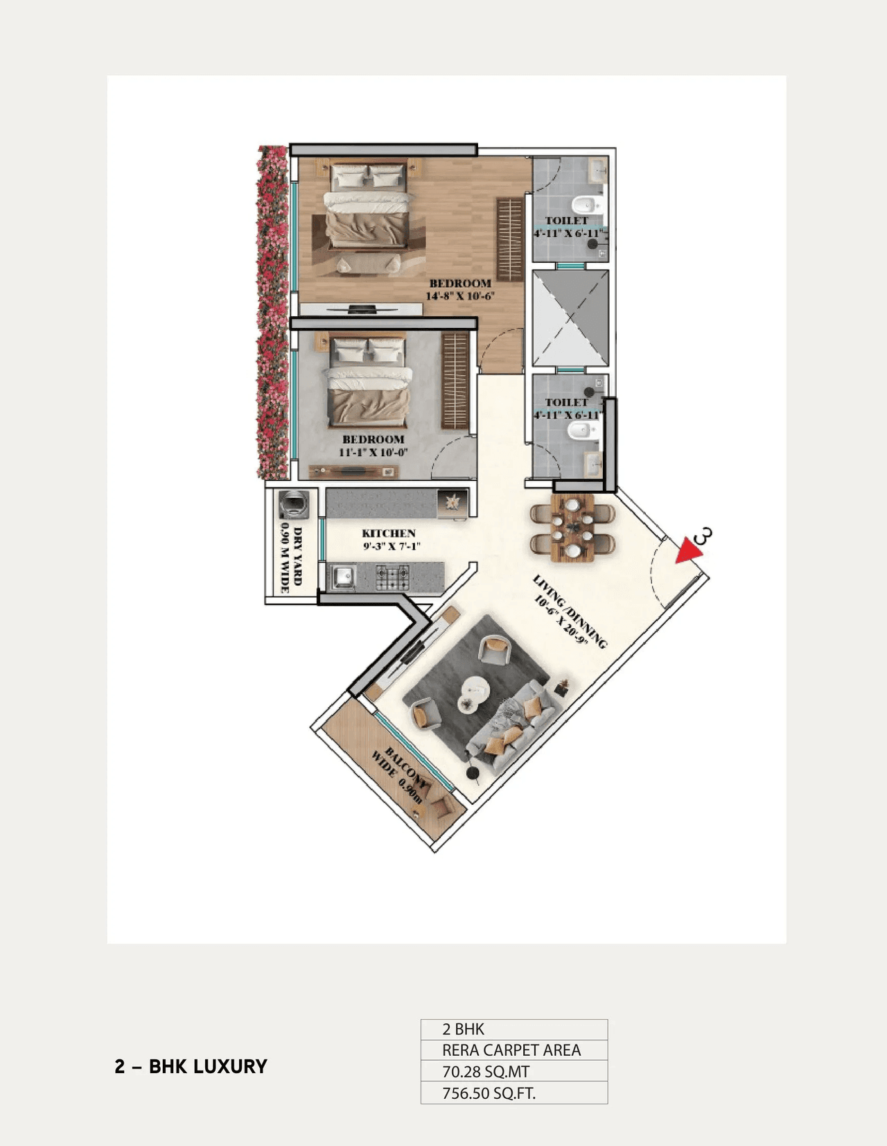 BC Corp Avita Unit plan - 756 sq.ft.