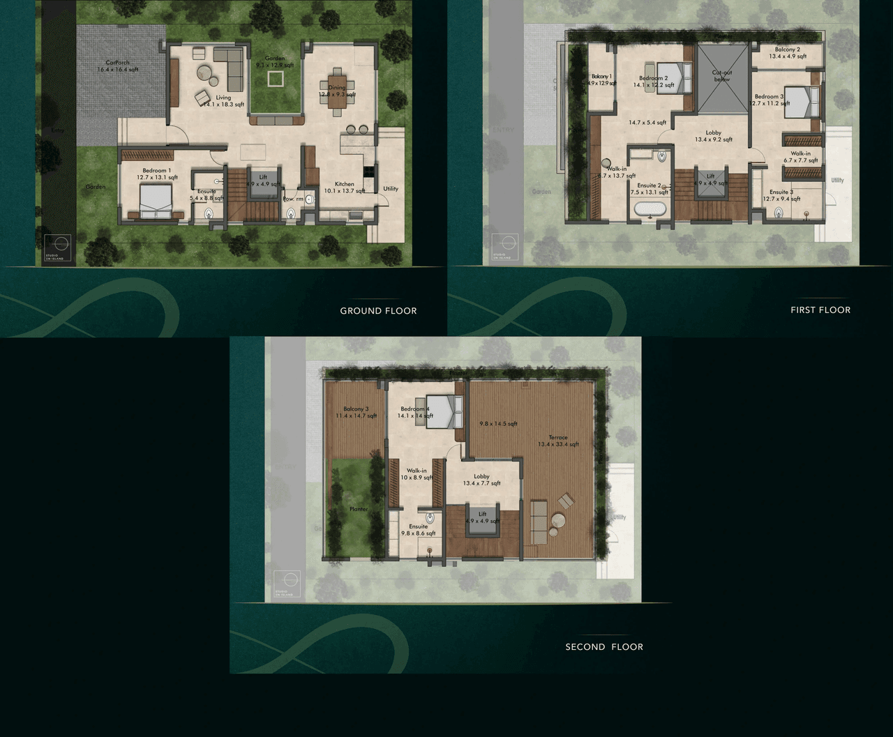 Ayana Woods Unit plan - 2400 sq.ft.
