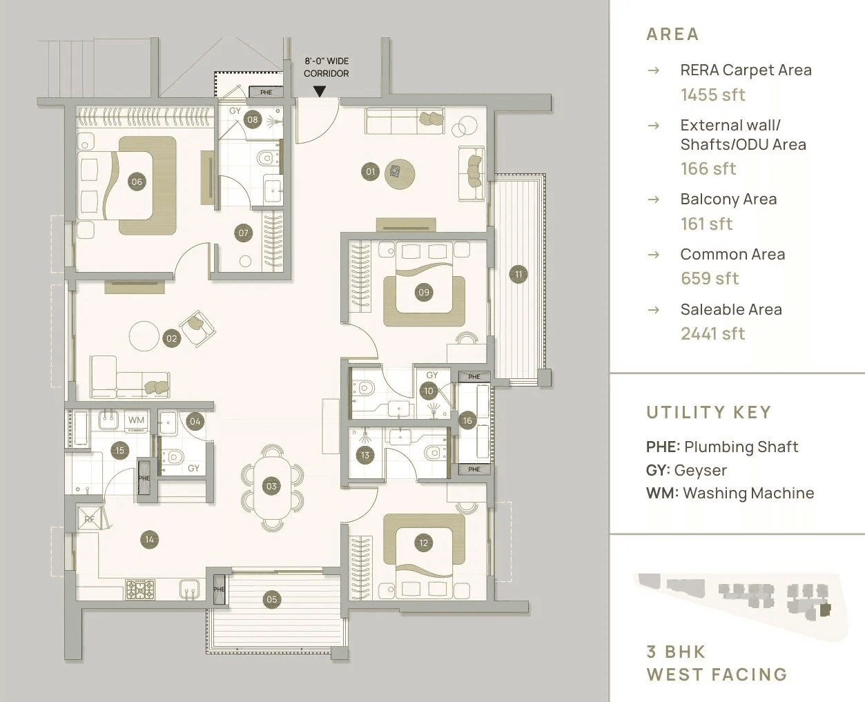 Myscape Palma Unit plan - 1455 sq.ft.