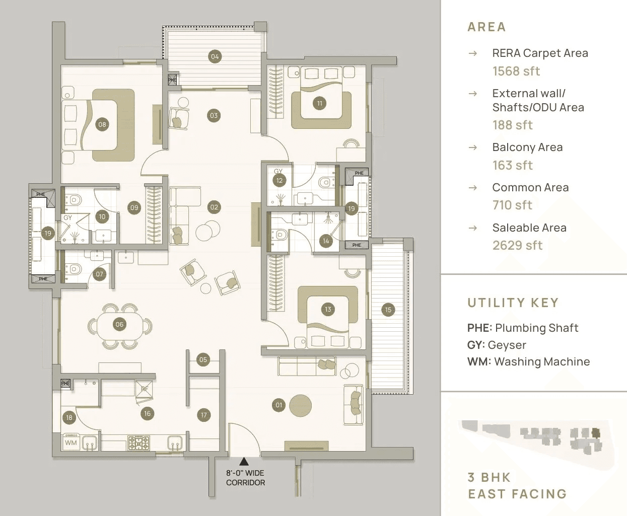 Myscape Palma Unit plan - 1568 sq.ft.