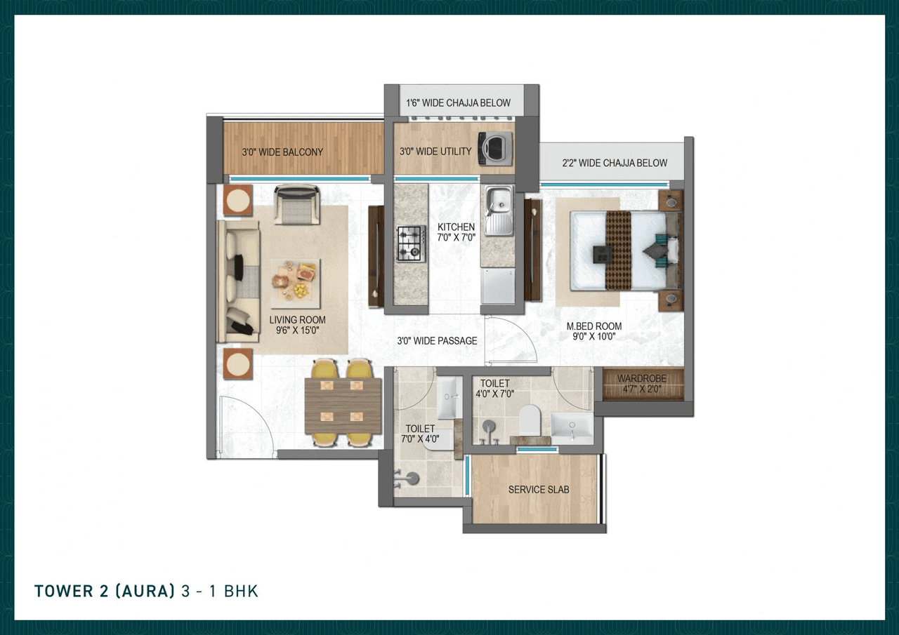 UniMax Life Unit plan - 446 sq.ft.