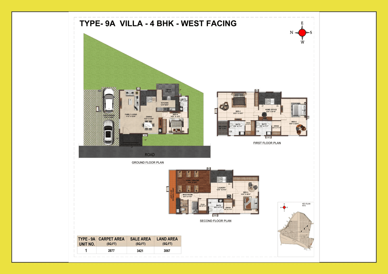 Casagrand VYBE Unit plan - 2877 sq.ft.