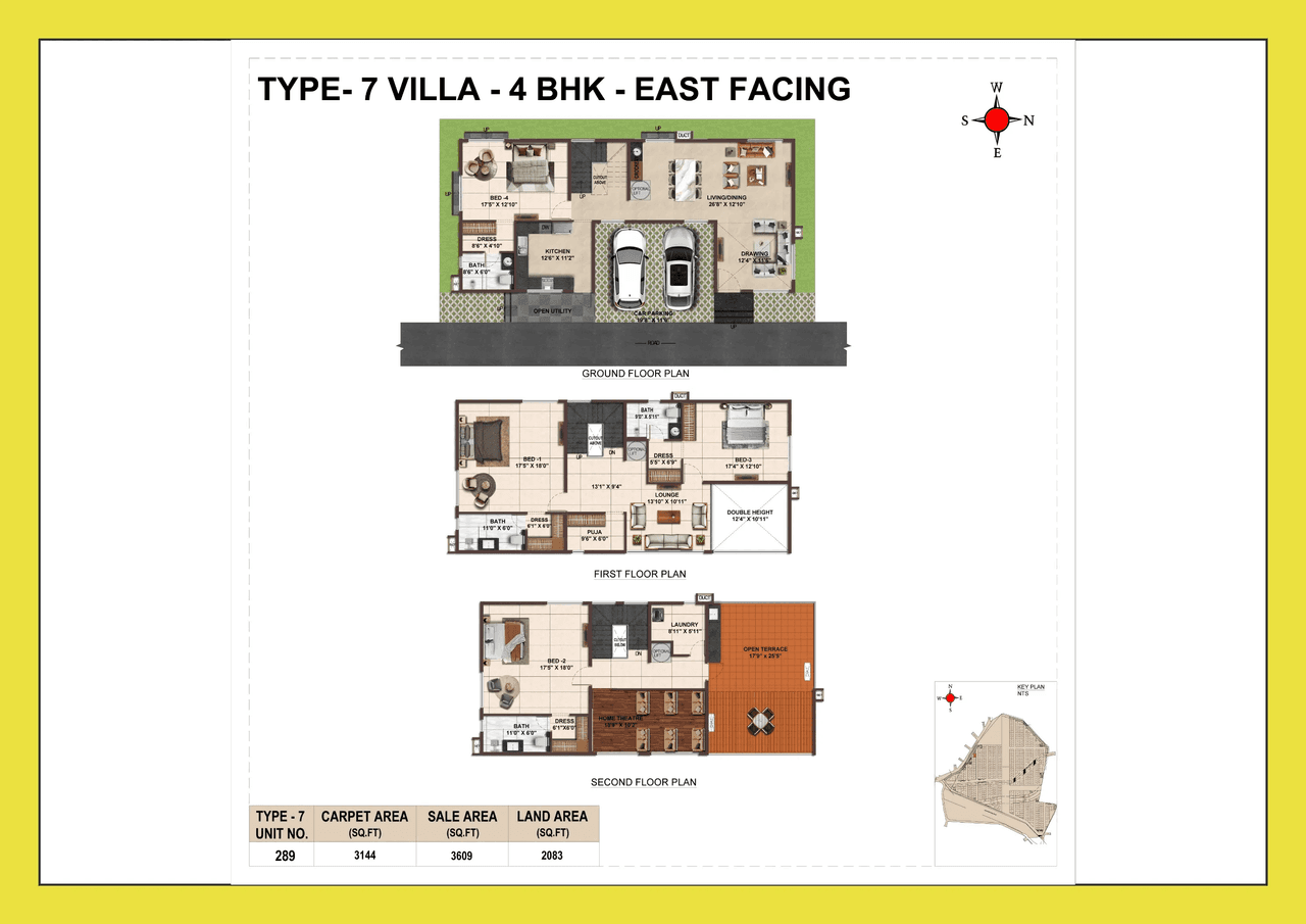 Casagrand VYBE Unit plan - 3144 sq.ft.