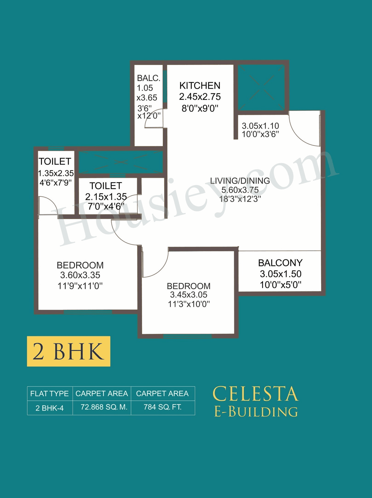 Renuka Pancha Tattva Unit plan - 787 sq.ft.