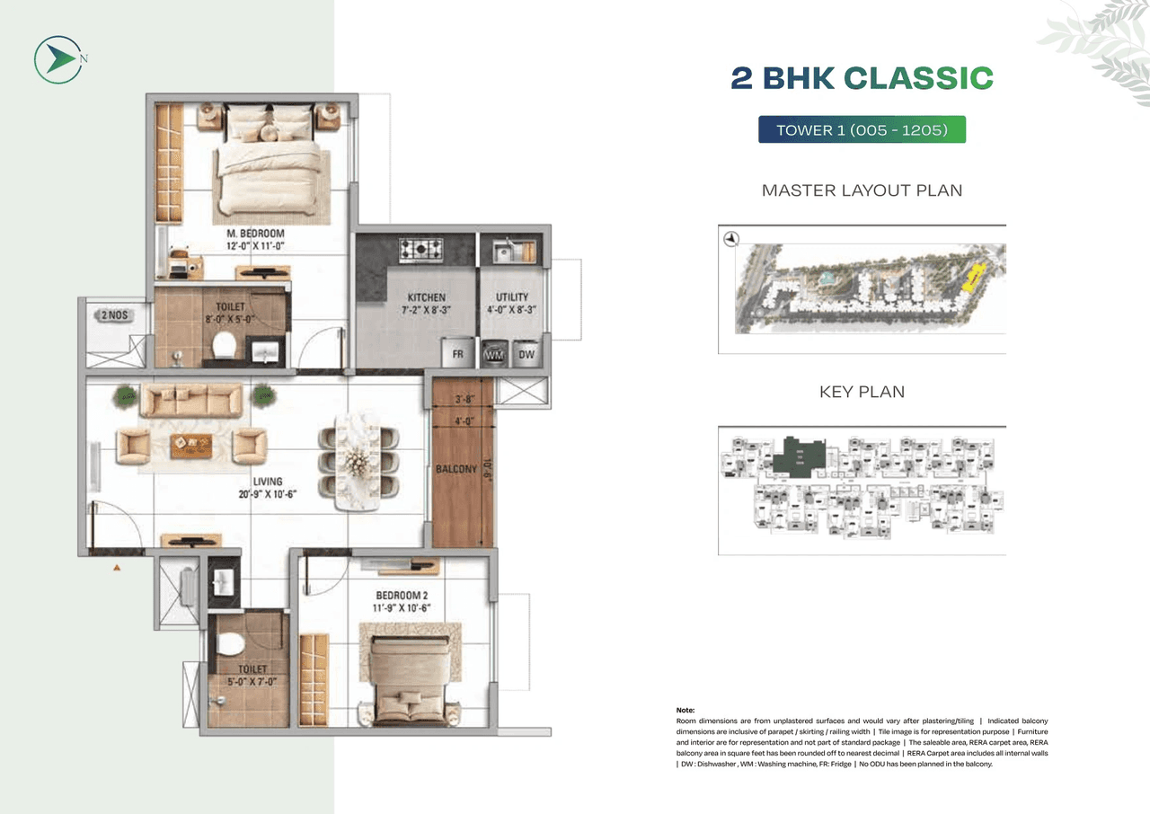 TVS Altura Unit plan - 777 sq.ft.