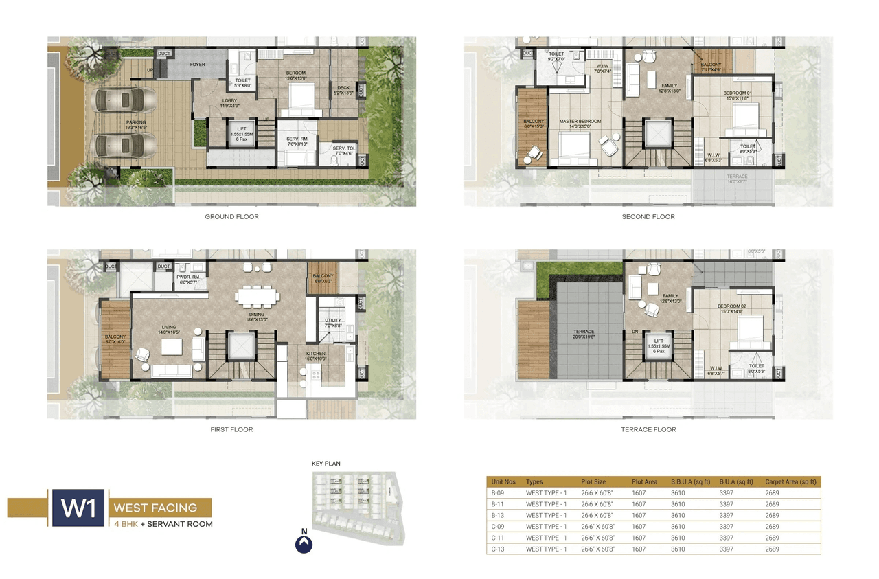 NCC Urban Retreat Unit plan - 2689 sq.ft.