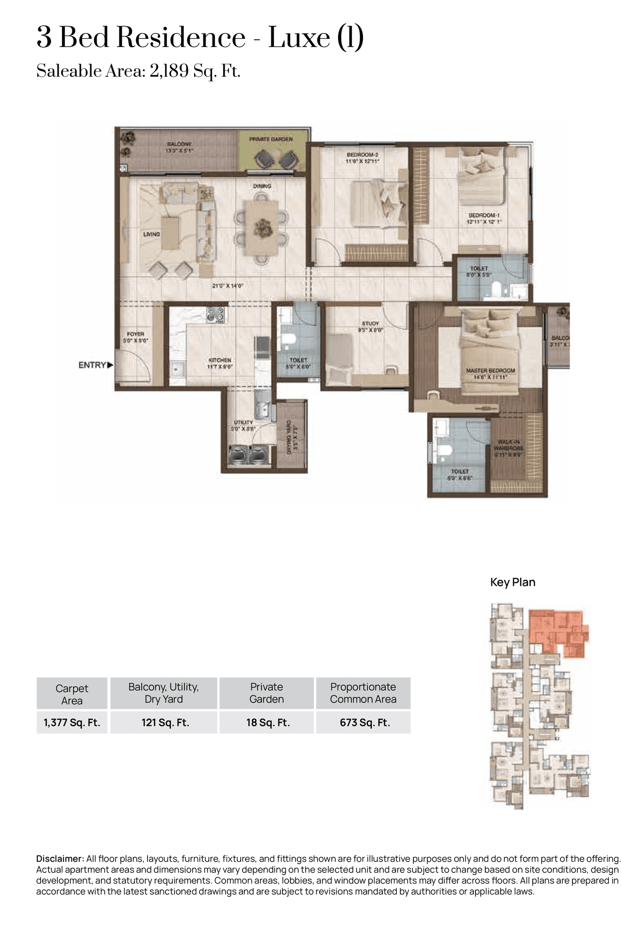 CKPC Heart Of Harmony Unit plan - 1377 sq.ft.