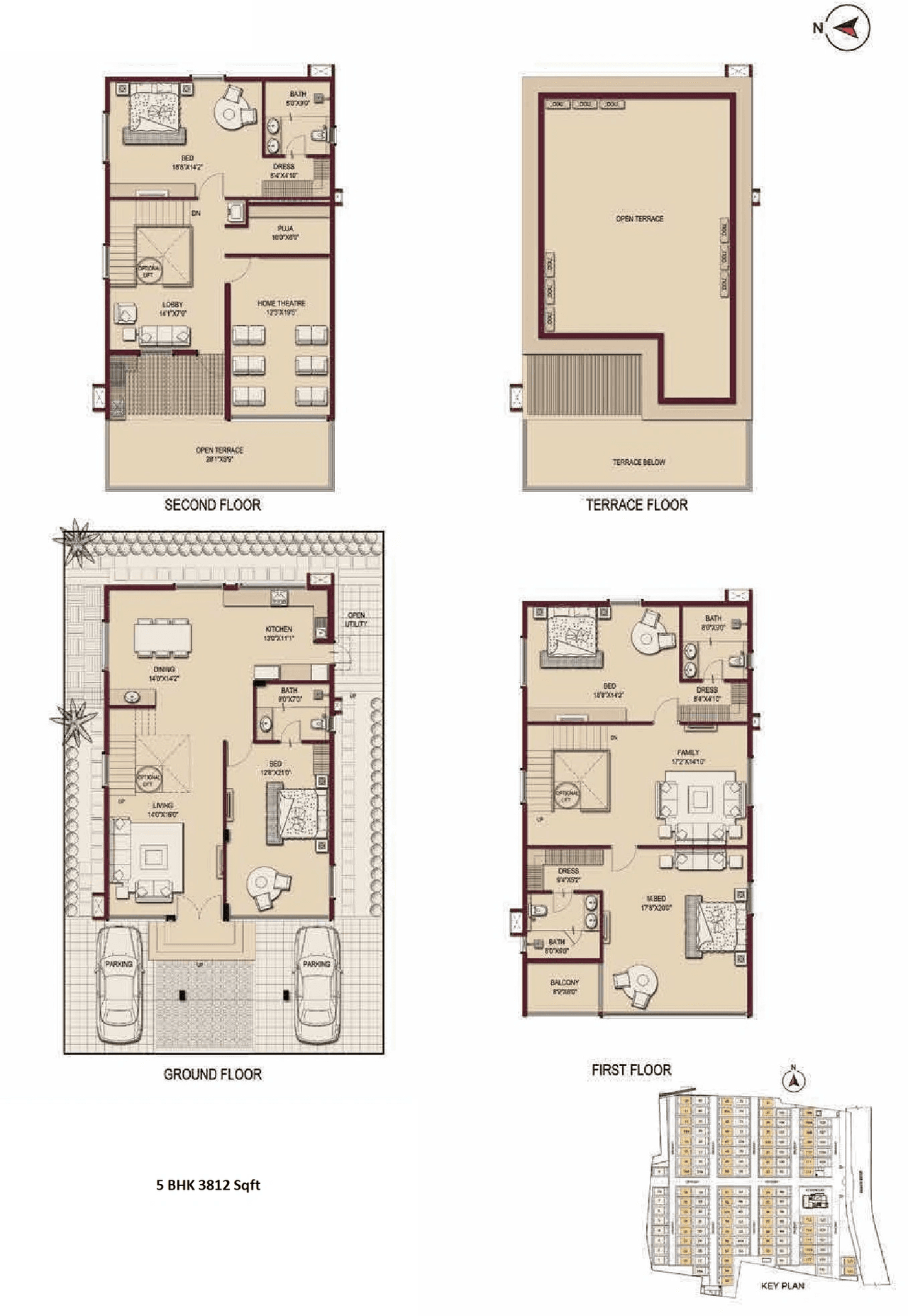 Casagrand Crestwood Unit plan - 3161 sq.ft.