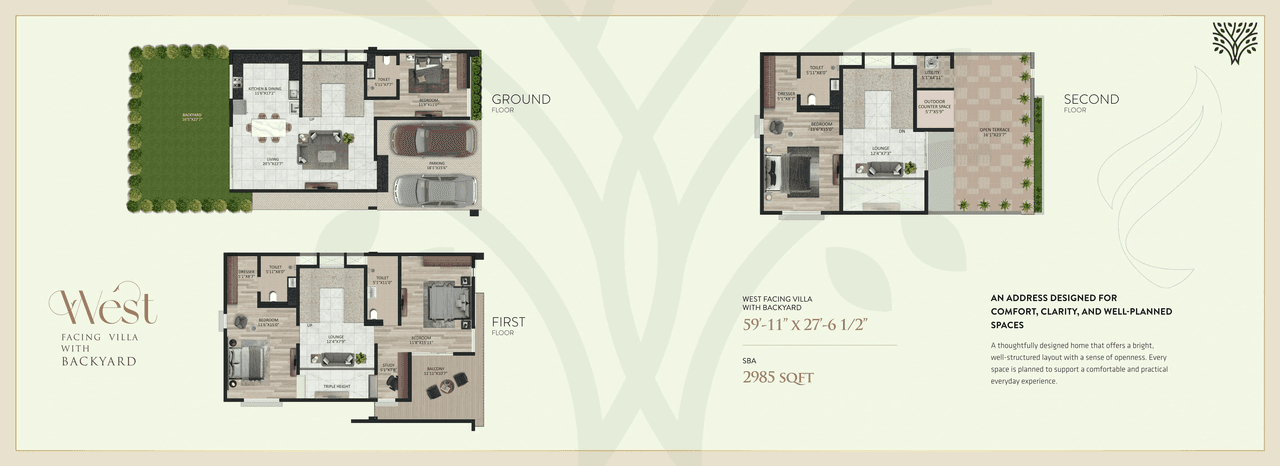 SJ Park Ville Unit plan - 1326 sq.ft.