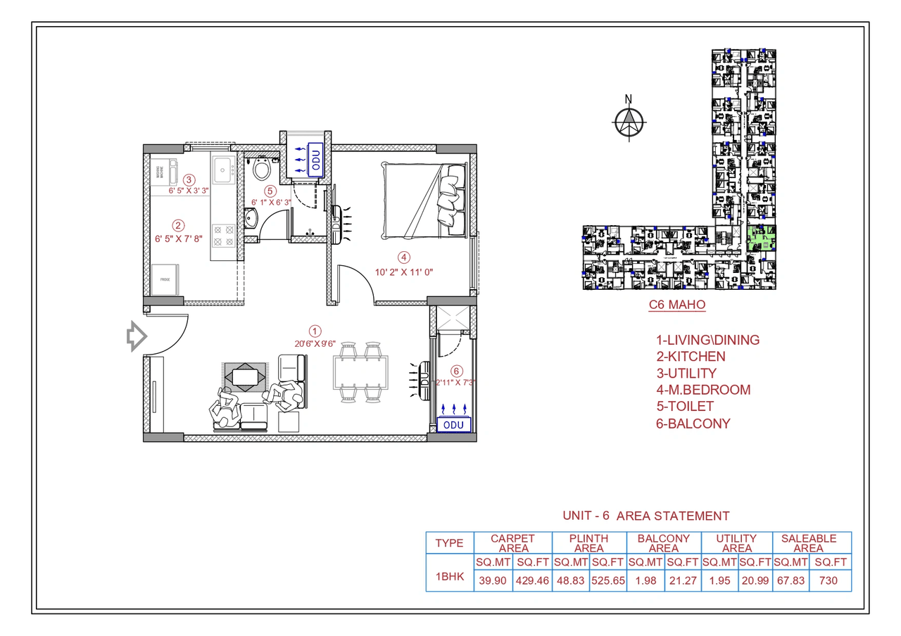 Incor PBEL City Phase 3 Unit plan - 475 sq.ft.