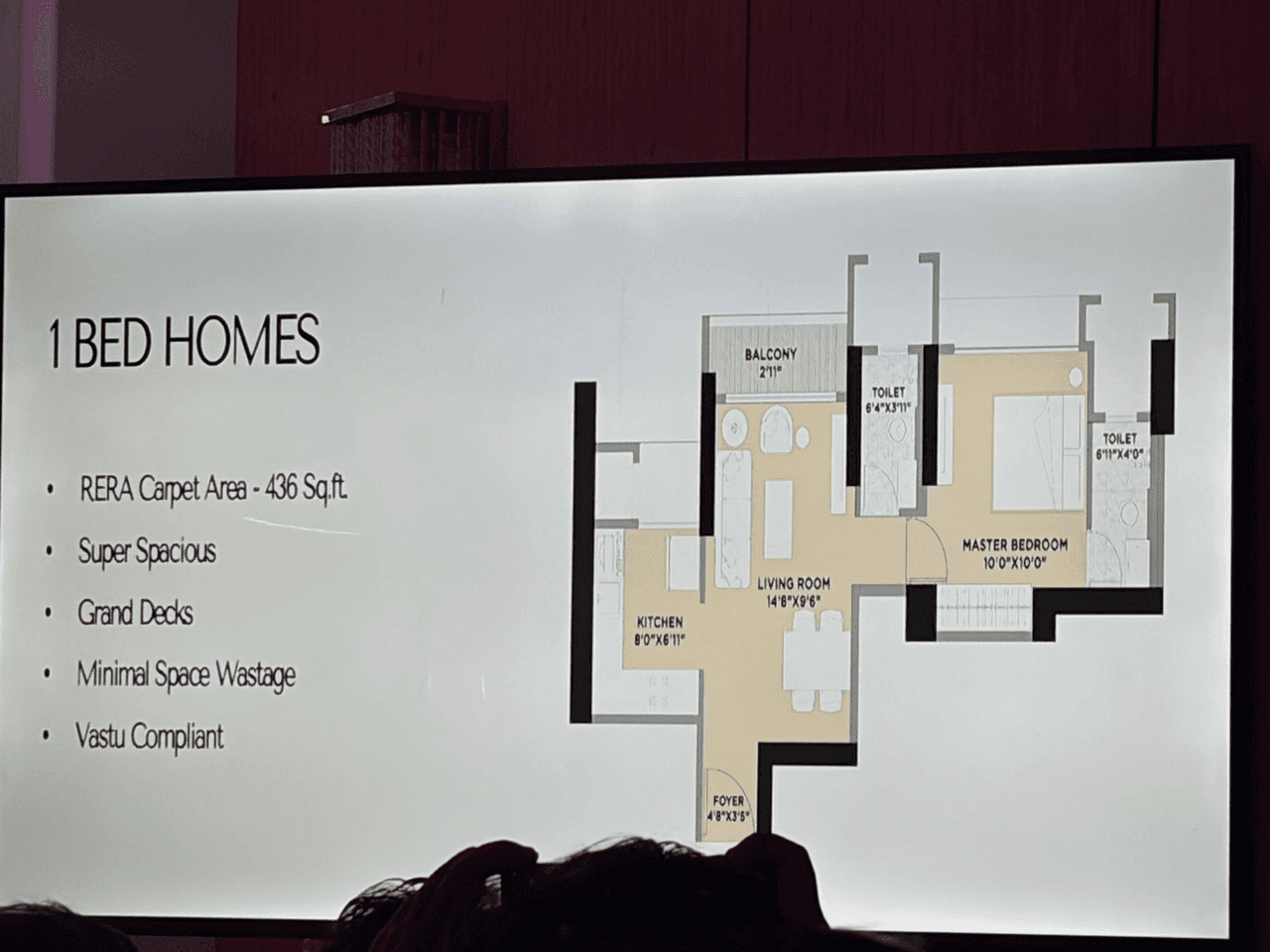 Vakratunda Kolshet Unit plan - 436 sq.ft.