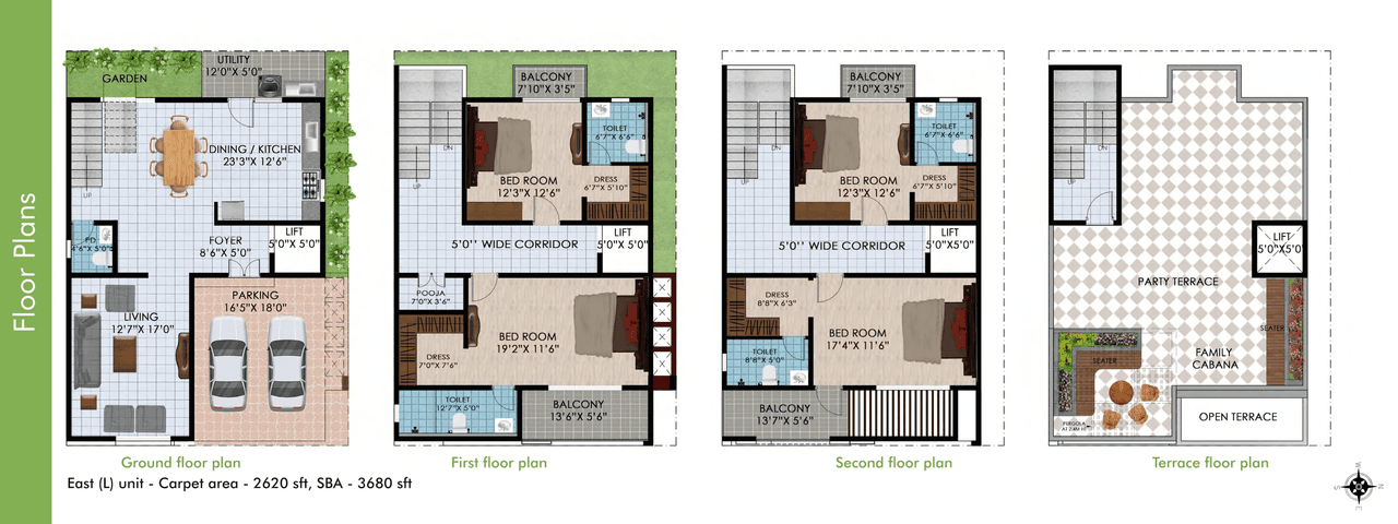 VSPR Bhuvana Boulevard Unit plan - 2620 sq.ft.