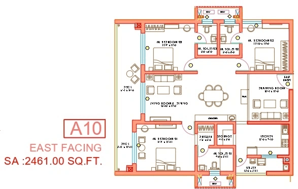 Linq by Raghava Unit plan - 1722 sq.ft.