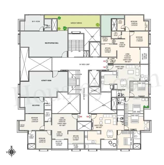 Kshitej 24Life Blooms Floor plan 1